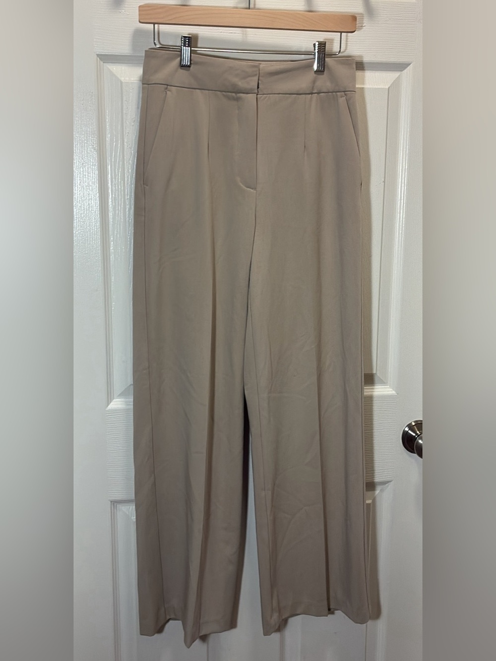 Dynamite Taupe High-Rise Wide Leg Trousers